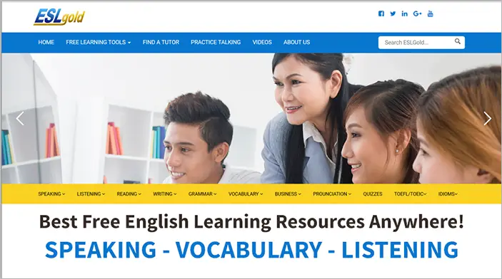 ESLgold.com - The Best English Learning Resources Anywhere